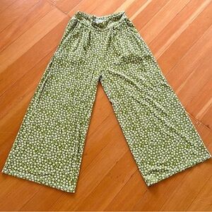 Fighting Eel Green Floral Etra Pants Size S